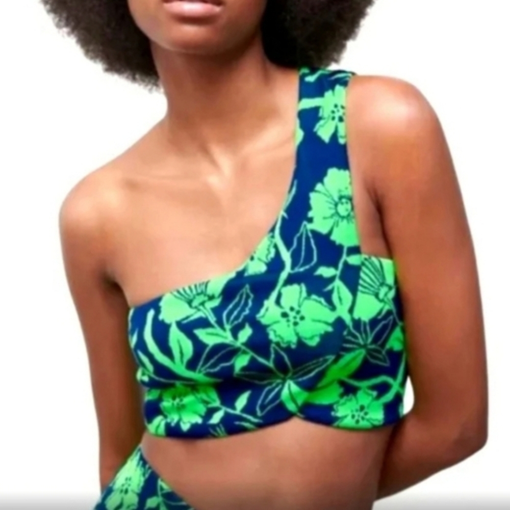 Zara Blue and Green Top